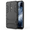 Slim Armour Tough Shockproof Case & Stand for Nokia 6.1 Plus - Black